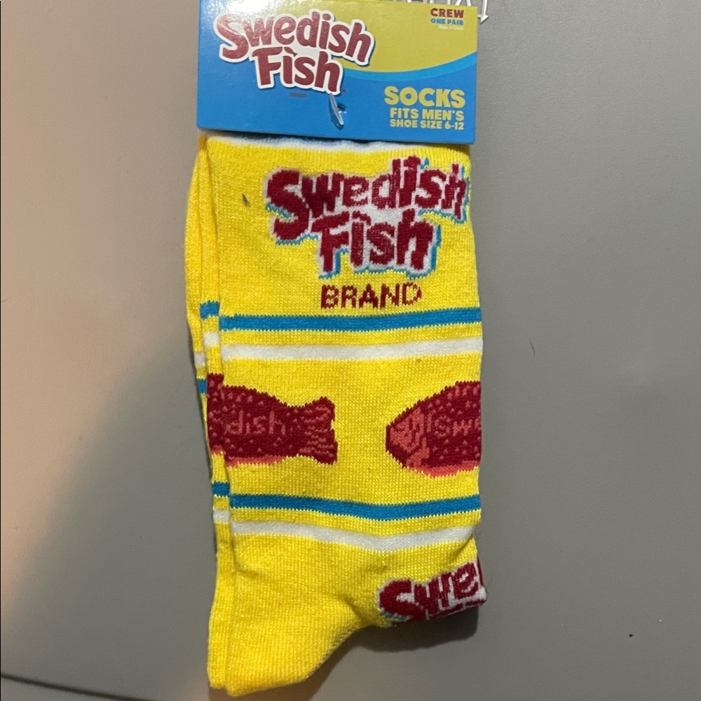 Men’s Swedish Fish Yellow Crew Socks ⭐️2 for $11⭐️
